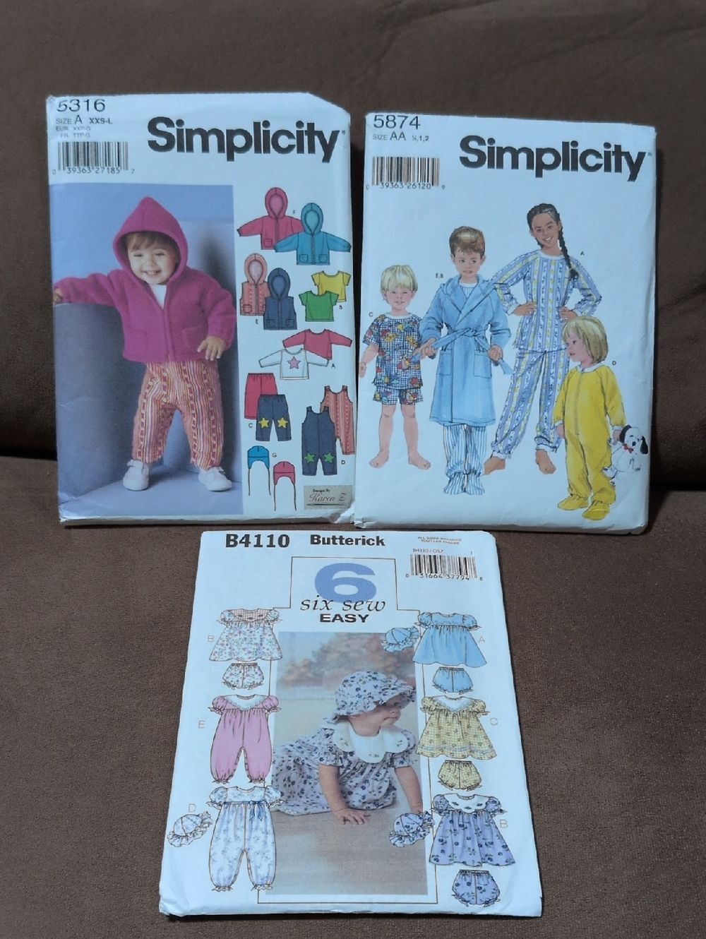 Simplicity Vintage Unfolded Sewing Patterns Children's Separates Size A/AA XXS-L